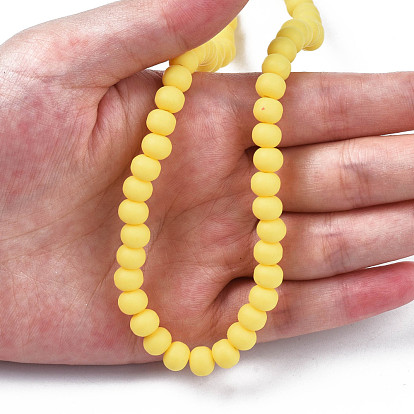 Brin de perles pate polymère faits à la main , pour les fournitures de bricolage bijoux artisanat, ronde