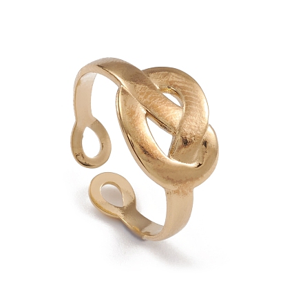 304 anillos de puño de acero inoxidable, anillo de elemento infinito hueco para mujer