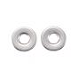 304 Stainless Steel Spacer Beads, Flat Round