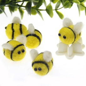 Abejas accesorios de adorno de fieltro de lana hechos a mano, para bricolaje lazos para el cabello para niños