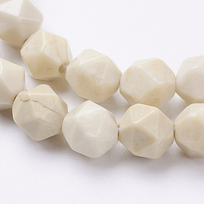 Natural Petrified Wood Beads Strands, Faceted, Round