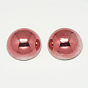 Uv perles acryliques plaqués, la moitié foré, dôme / demi-rond