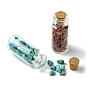 Украшение бутылки желаний прозрачное стекло, балансировка драгоценных камней викка, с бусинами из смеси драгоценных камней чакры из синтетических и натуральных камней внутри