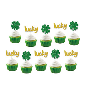 Paper Cake Toppers, Cake Inserted Cards, for Saint Patrick's Day Cake Decorating Supplies