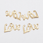 304 Stainless Steel Charms, Word Love