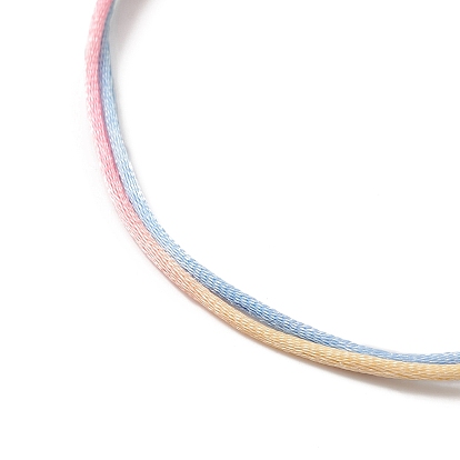 Fabricación de pulseras trenzadas con cordón de hilo de nailon ajustable de color degradado teñido