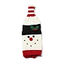 Manchon de bouteille de vin en fibre acrylique de Noël, pour l'emballage cadeau de vin décorer, bonhomme de neige/père Noël/élan