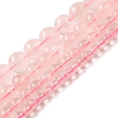 Natural Rose Quartz Beads Strands, Round