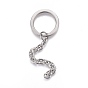 304 Stainless Steel Split Key Ring Clasps, For Keychain Making, with Extended Cable Chains