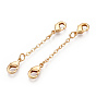 Brass Cable Chain Chain Extender, End Chains with Double Lobster Claw Clasps