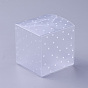 Emballage en plastique transparent de cadeau de boîte de PVC, boîte pliante étanche, carrée, motif de points de polka