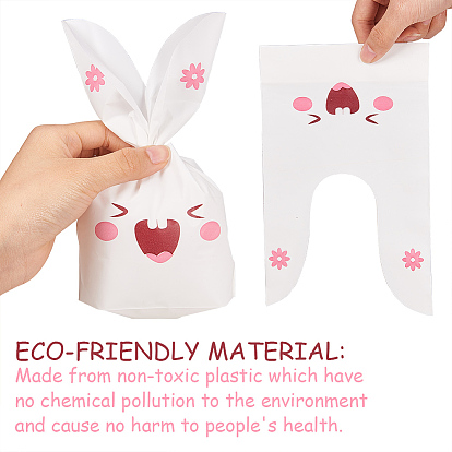 Bolsas de plástico con motivos animales y flores. Bolsa de regalo de papel floral.