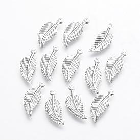 Stainless Steel Charms, Leaf