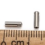 304 Stainless Steel Cord Ends, Tube, 7x2mm, Hole: 1mm