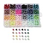 552~600pcs 24 perles de verre de couleurs, ronde