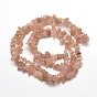 Fraise naturelle pépites de quartz rangées de perles, 5~8x5~8mm, Trou: 1mm, environ 31.5 pouce