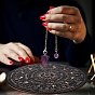 Planche de pendule en bois, table de divination radiesthésie, pour la sorcellerie fournitures d'autel wiccan, plat rond