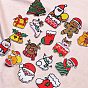 Christmas Theme Computerized Embroidery Cloth Self Adhesive Patches, Stick On Patch, Costume Accessories, Appliques
