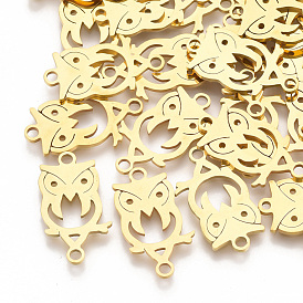 201 Stainless Steel Links Connectors, Laser Cut Links, Owl