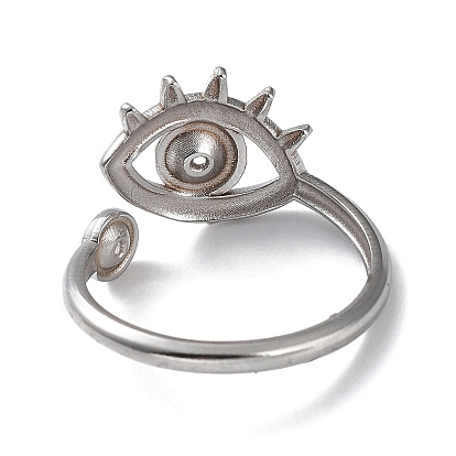 304 компоненты открытого кольца манжеты из нержавеющей стали, настройки кольца для горного хрусталя, глаз