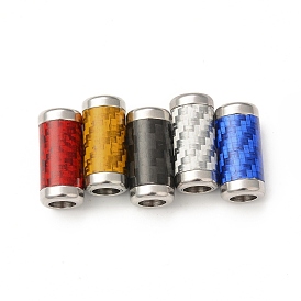 303 Stainless Steel Magnetic Clasps, Column, Stainless Steel Color
