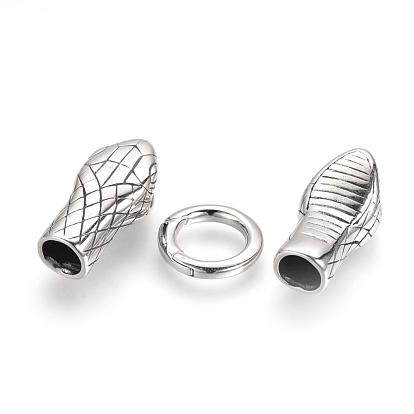 304 пружинные кольца из нержавеющей стали, уплотнительные кольца, с двумя конечными шнур шапки, змея