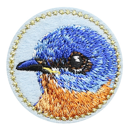 Flat Round with Bird/Owl/Parrot Computerized Embroidery Cloth Iron on/Sew on Patches, Costume Accessories, Appliques