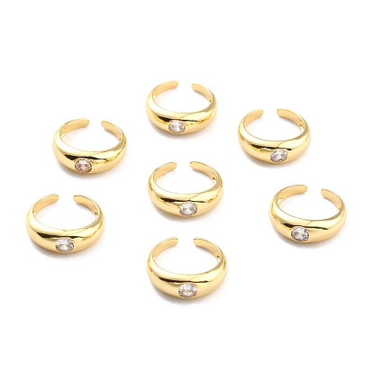 Массивное открытое кольцо-манжета из прозрачного кубического циркония для женщин, без кадмия, без никеля и без свинца