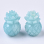 Perles de corail synthétiques, teint, jade d'imitation, ananas