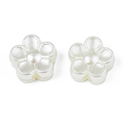 Perles de nacre en plastique ABS, fleur