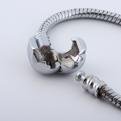 Laiton européen bracelets de style pour la fabrication de bijoux, 180x3mm