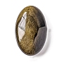 Овальный натуральный золотой блеск обсидиан лечебный массаж пальмовые камни, карманный камень для беспокойства, для снятия стресса при тревоге