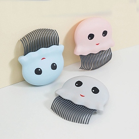 ABS Plastic Pet Deshedding Brushes, Shedding and Grooming Comb, Jellyfish & Paw Print & Cloud