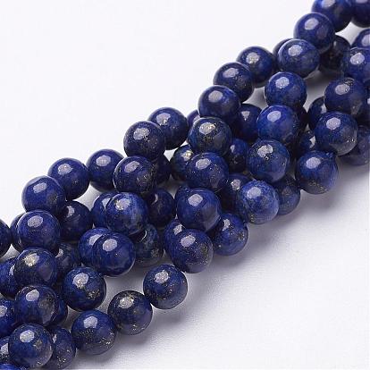 16 inch  Grade A Round Dyed Natural Lapis Lazuli Beads Strand