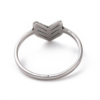 201 кольцо со стрелкой из нержавеющей стали для женщин