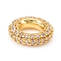 Micro cuivres ouvrent zircone cubique perles européennes, Perles avec un grand trou   , anneau