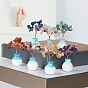 Jarrón de resina con adornos de árbol de chips naturales y sintéticos, para decoraciones de exhibición de escritorio de automóvil en casa