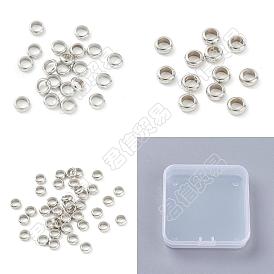 Unicraftale 300 pcs 3 style 201 perles d'espacement en acier inoxydable, anneau