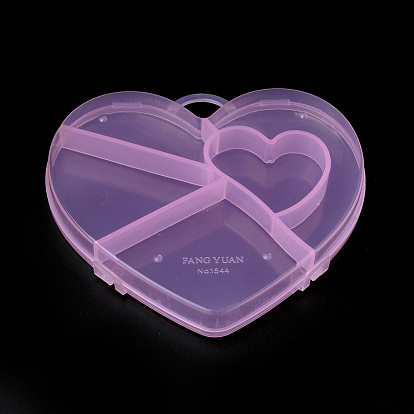 Пластмассовый шарик контейнеры, 5 отсеков, сердце