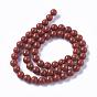Natural Red Jasper Beads Strands, Round, Grade A