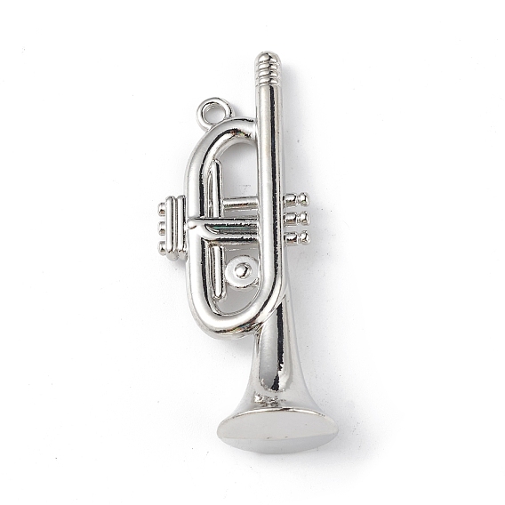 Alloy Pendants, Cadmium Free & Lead Free, Trumpet Charm