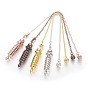 Brass Coil Dowsing Pendulums, Spiral Pendulum, with Lobster Claw Clasps, Bullet