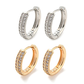 Brass with Cubic Zirconia Hoop Earrings, Ring
