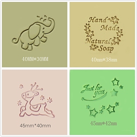 Transparent Resin Stamps, DIY Handmade Soap Stamp Chapters, Clear, Star/Elephant/Flower/Reindeer Pattern
