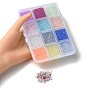 144 g 12 couleurs perles de verre électrolytiques transparentes, pas de trous / non percés, de couleur plaquée ab , puce