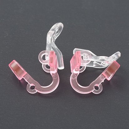 Eco-friendly Plastic Clip-on Earring Findings, for Non-Pierced Ears