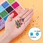 195G 15 Colors Glass Seed Beads, Opaque Colours Seed, Small Craft Beads for DIY Jewelry Making, Round