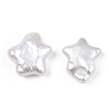 Perlas keshi barrocas nucleadas naturales, cuentas de perlas de agua dulce cultivadas, estrella