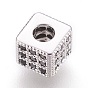 Micro en laiton pavent des perles cubes de zircone, cube