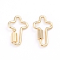 Brass Screw Carabiner Lock Charms, for Necklaces Making, Cross